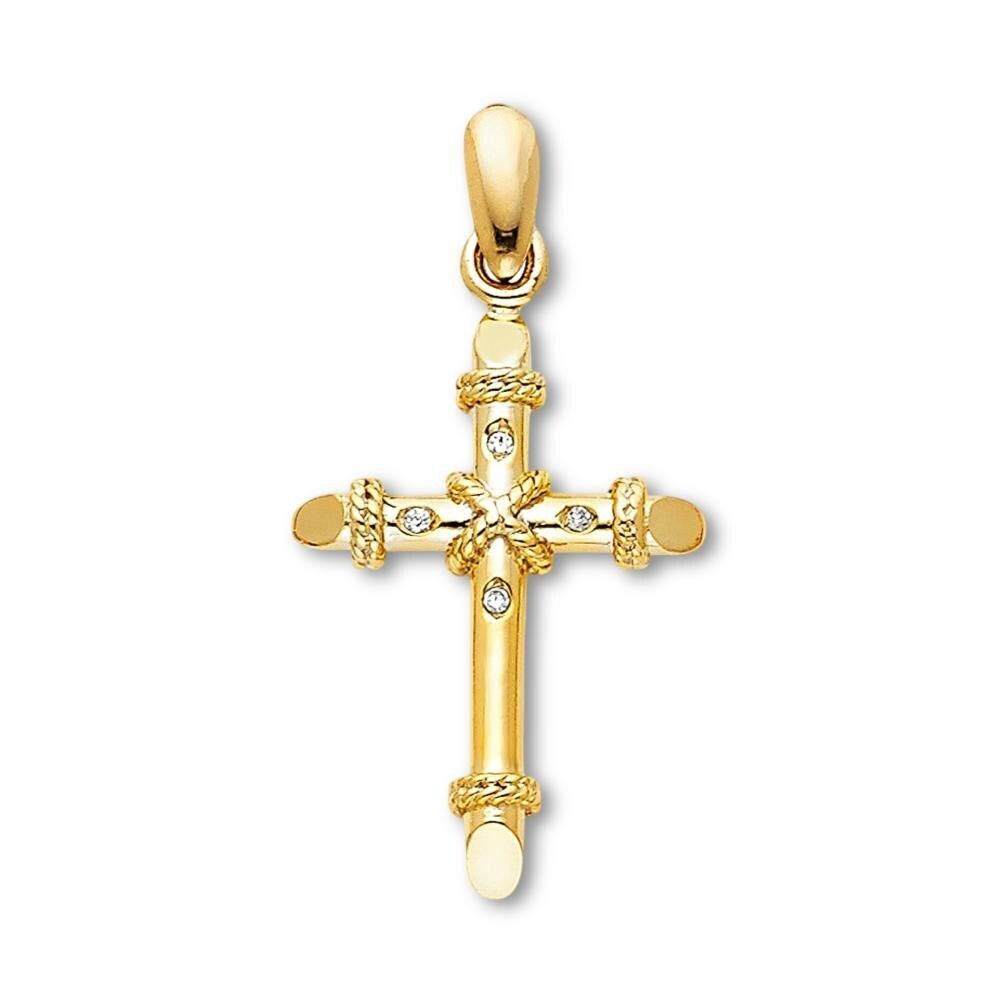 14K Yellow Gold Cross Pendant | Classic Religious Charm By Tehrani Jewelry